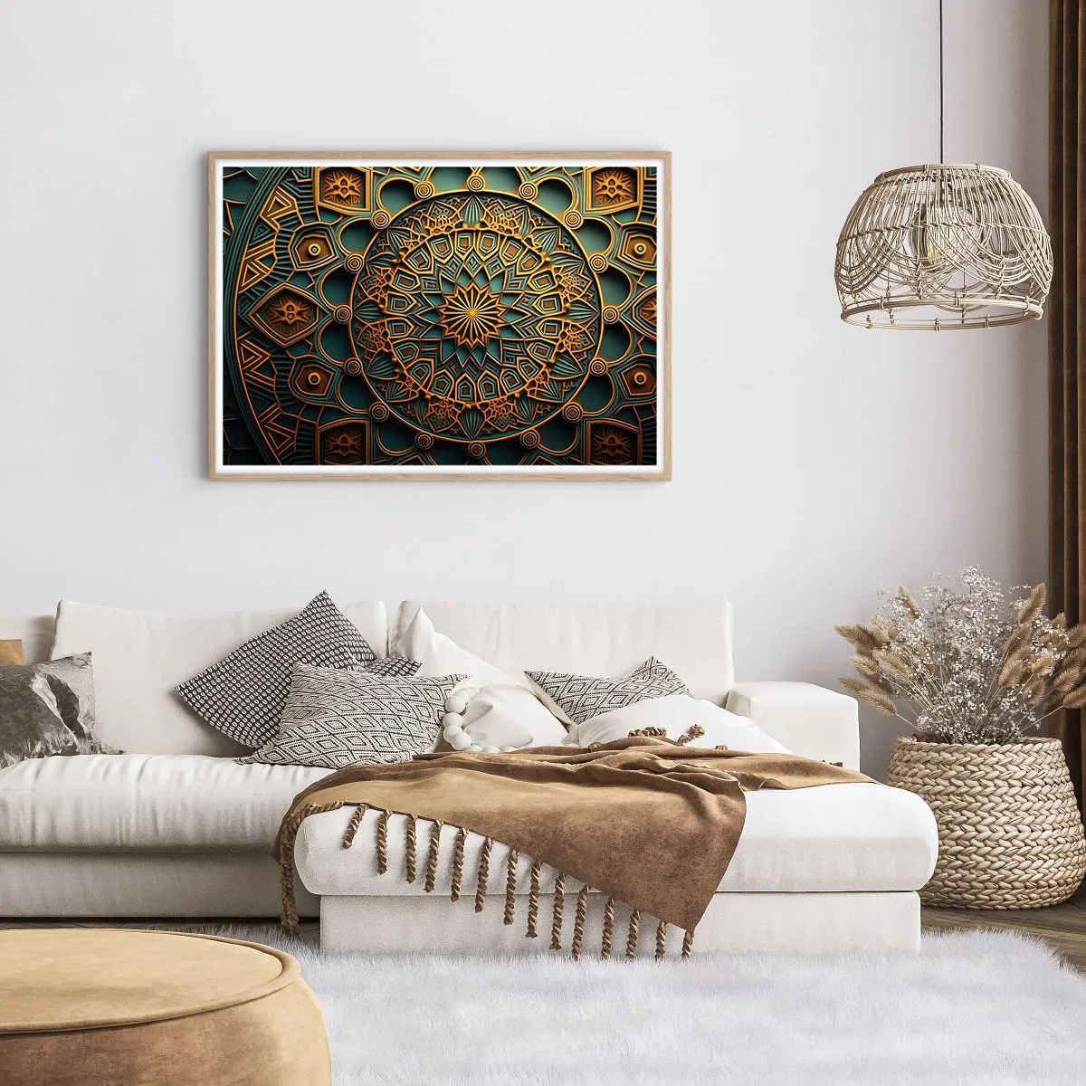 Affisch i ram av ljusek - I ett arabiskt klimat - 100x70 cm