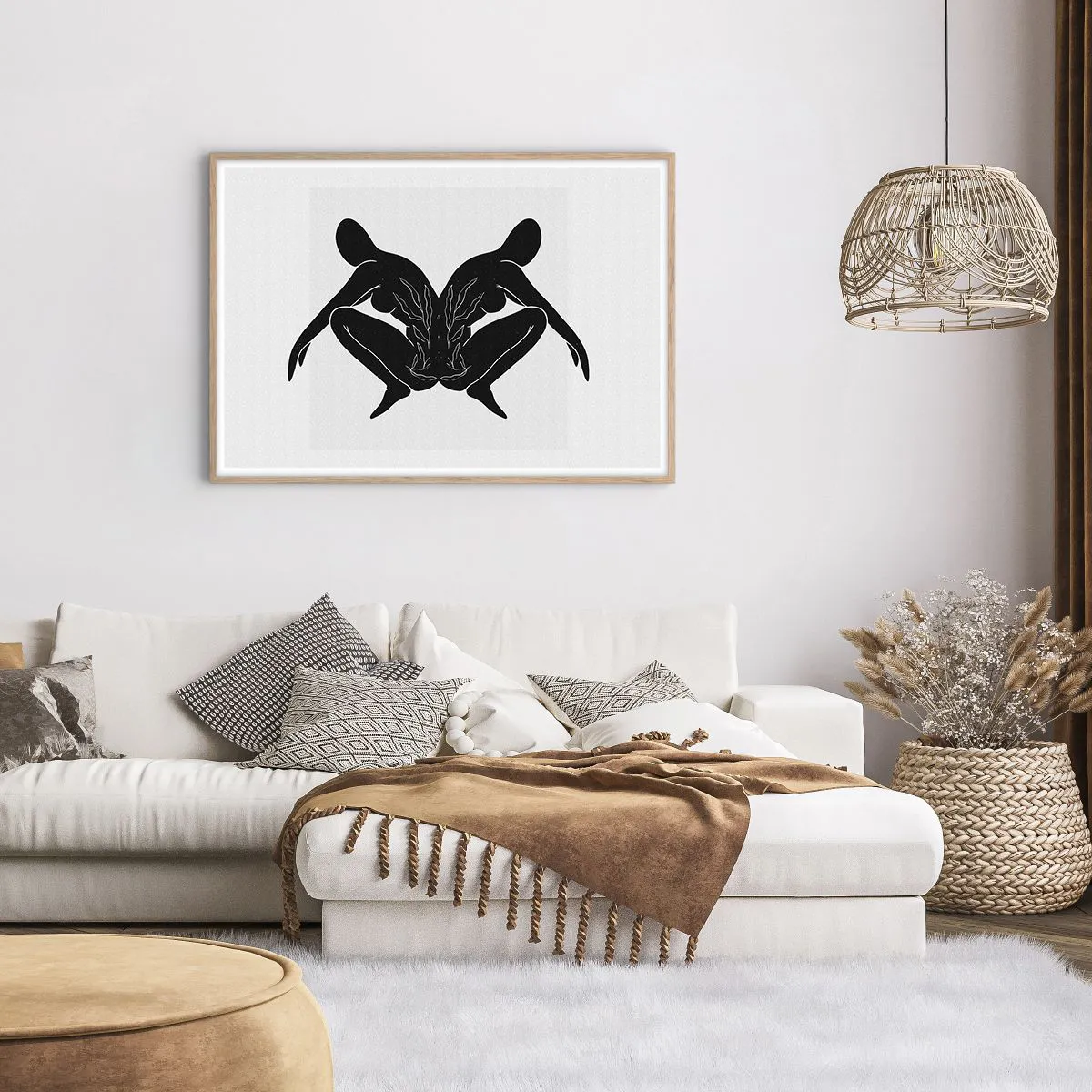 Pôster com moldura de carvalho claro - Uma alma comum - 100x70 cm