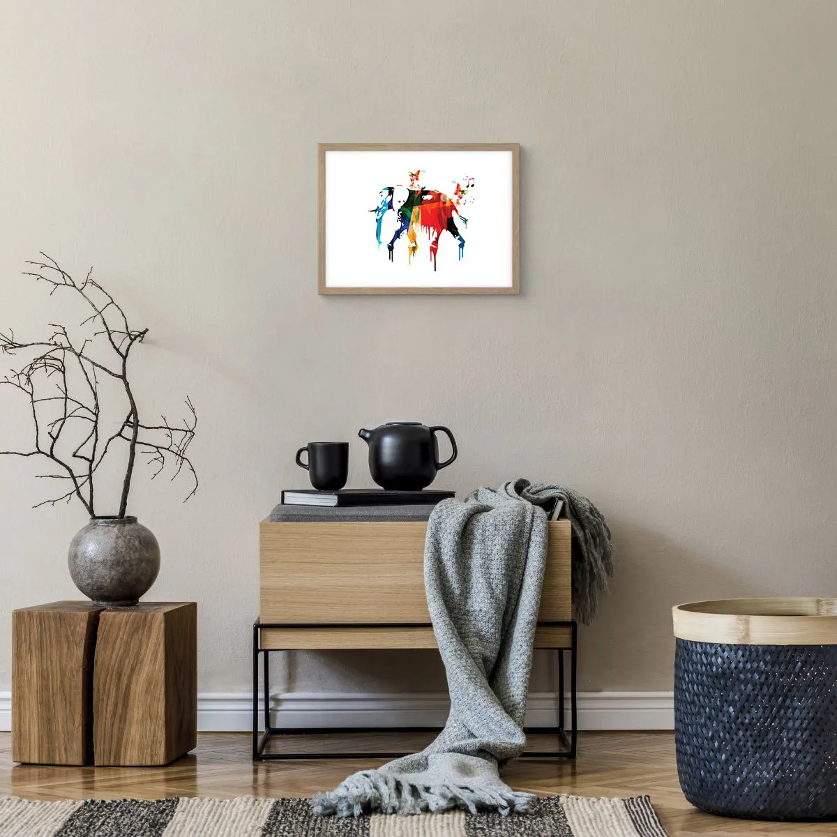 Pôster com moldura de carvalho claro - Todos podem dançar - 40x30 cm