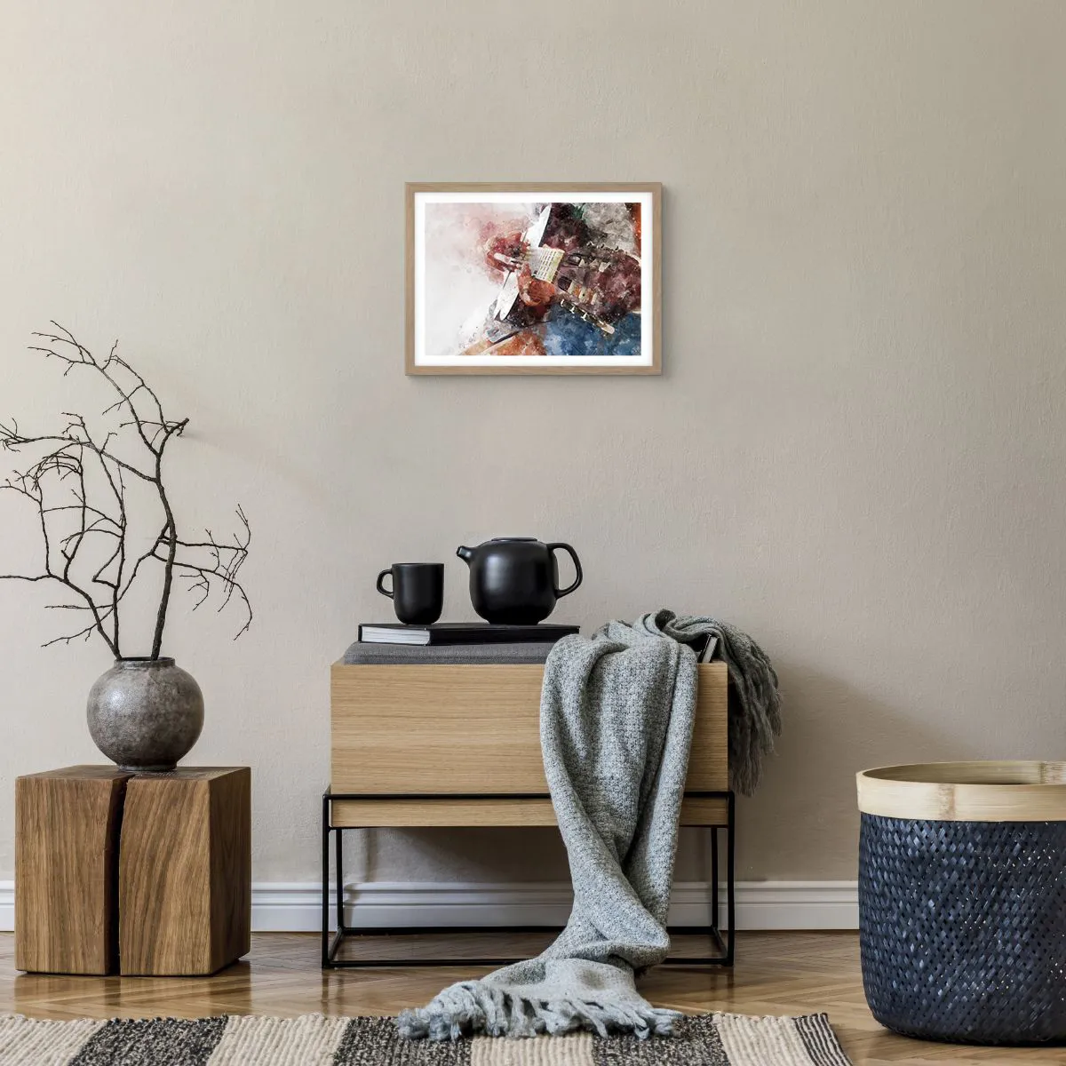 Poster in light oak frame - And What do You Think? - 40x30 cm