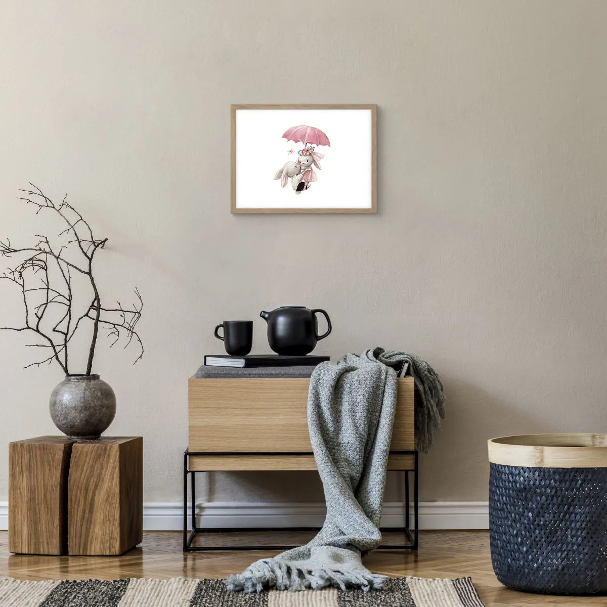 Poster in light oak frame - This Is Love - 40x30 cm