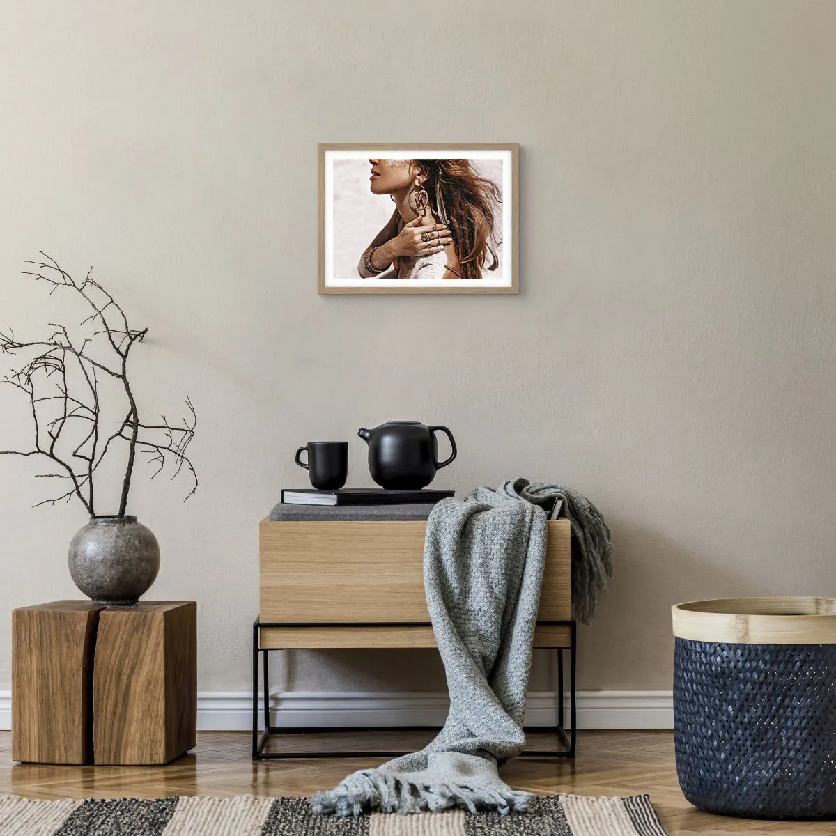 Poster in einem Rahmen aus heller Eiche - Königin des wilden Strandes - 40x30 cm