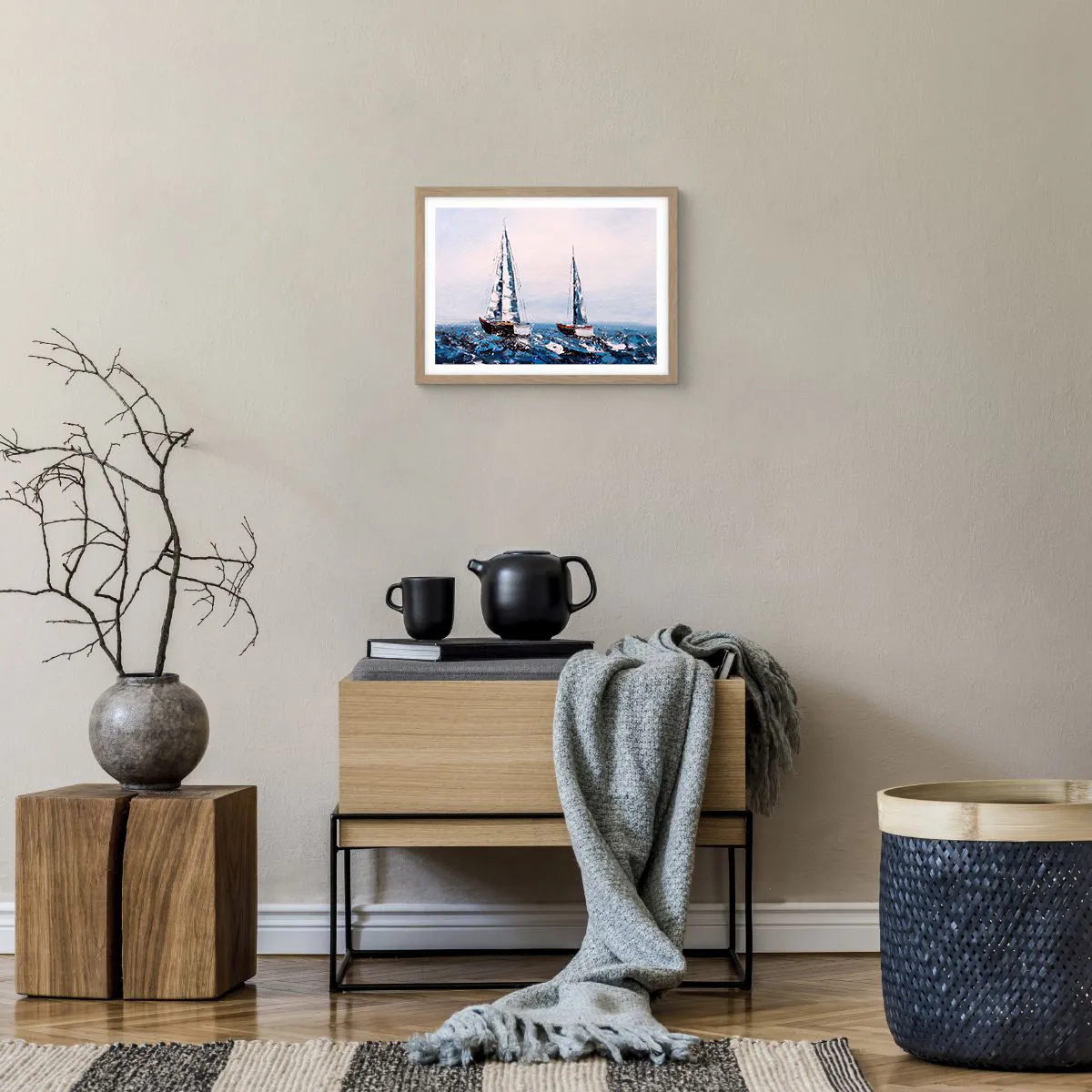 Affiche dans un chêne clair - Poster - Confrérie du vent - 40x30 cm