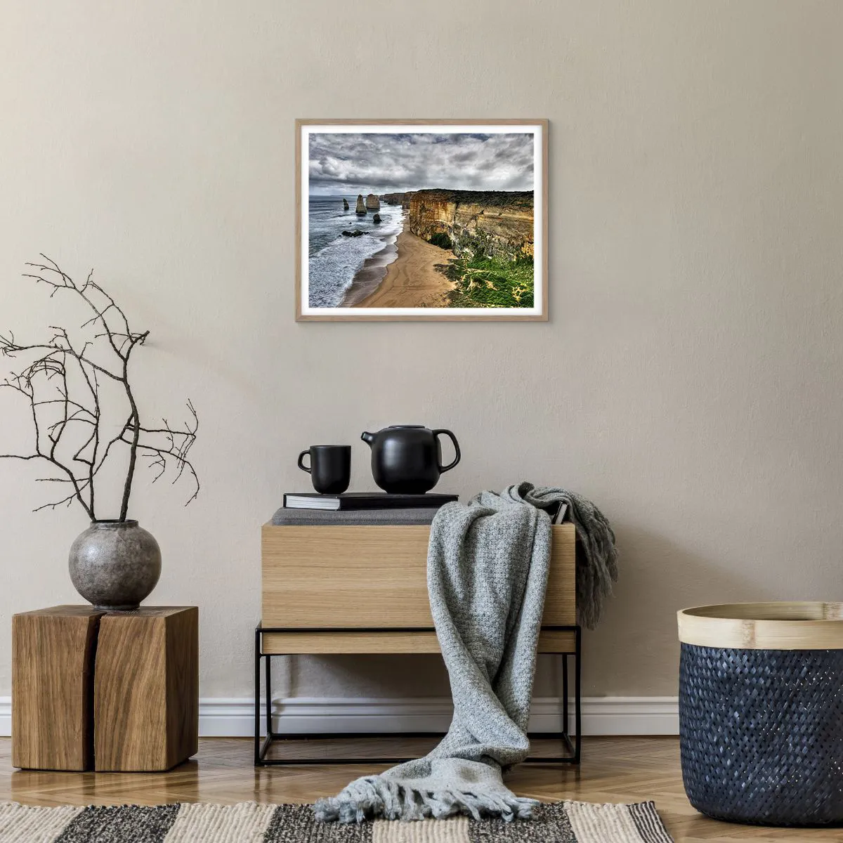 Póster en marco roble claro - Belleza en bruto - 50x40 cm