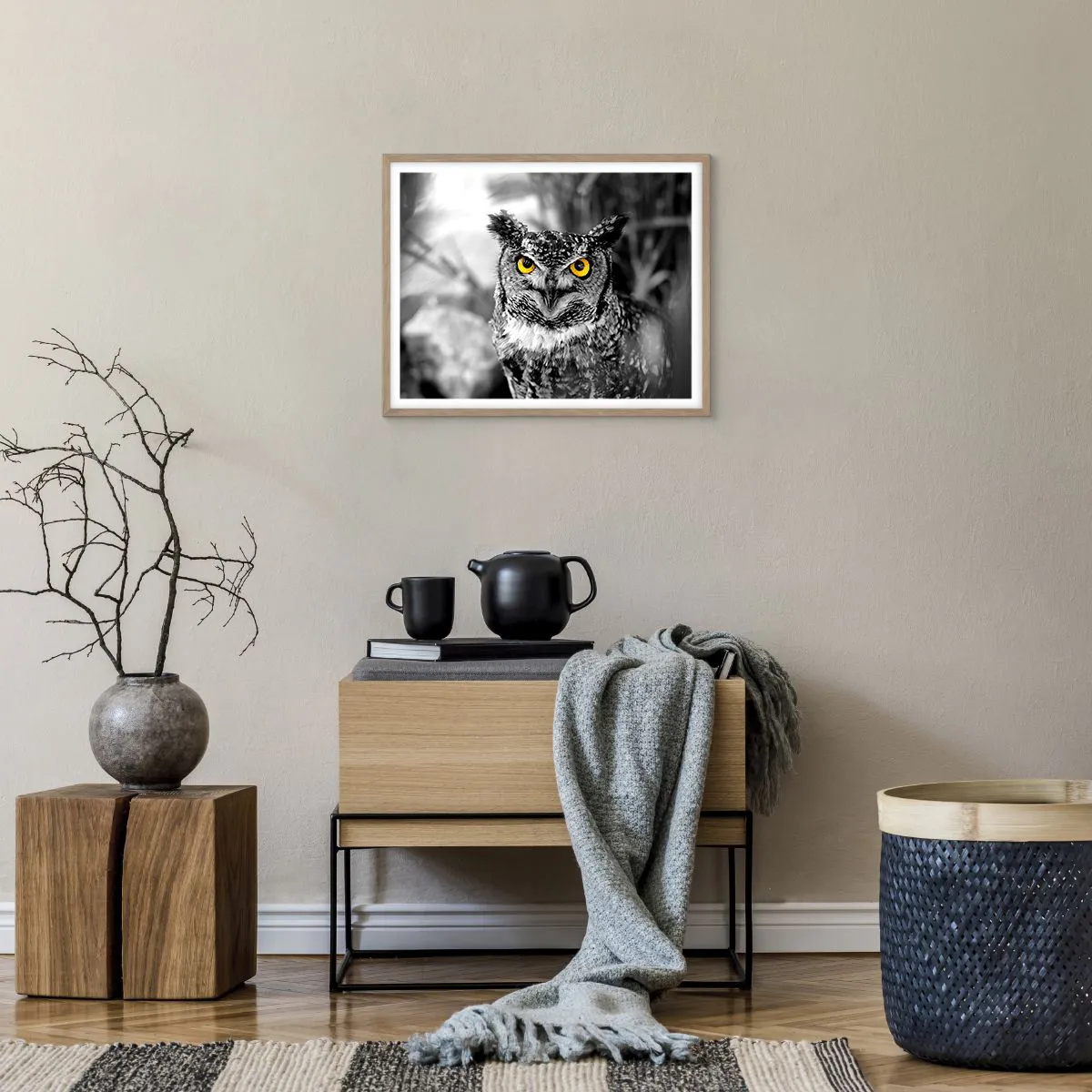 Plakat w ramie jasny dąb - Nic się nie ukryje - 50x40 cm