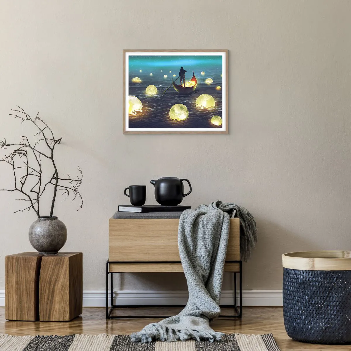 Pôster com moldura de carvalho claro - Coisas com as quais os filósofos nunca sonharam - 50x40 cm