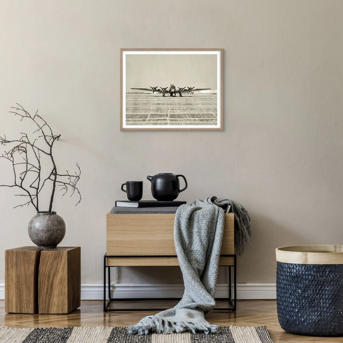 Affiche dans un chêne clair - Poster - Toujours prêt! - 50x40 cm