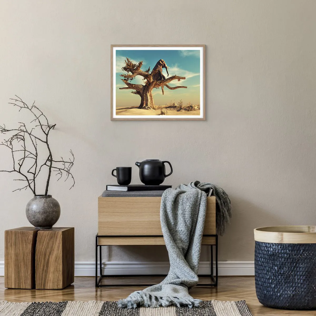 Affiche dans un chêne clair - Poster - Nouveau point de vue - 50x40 cm