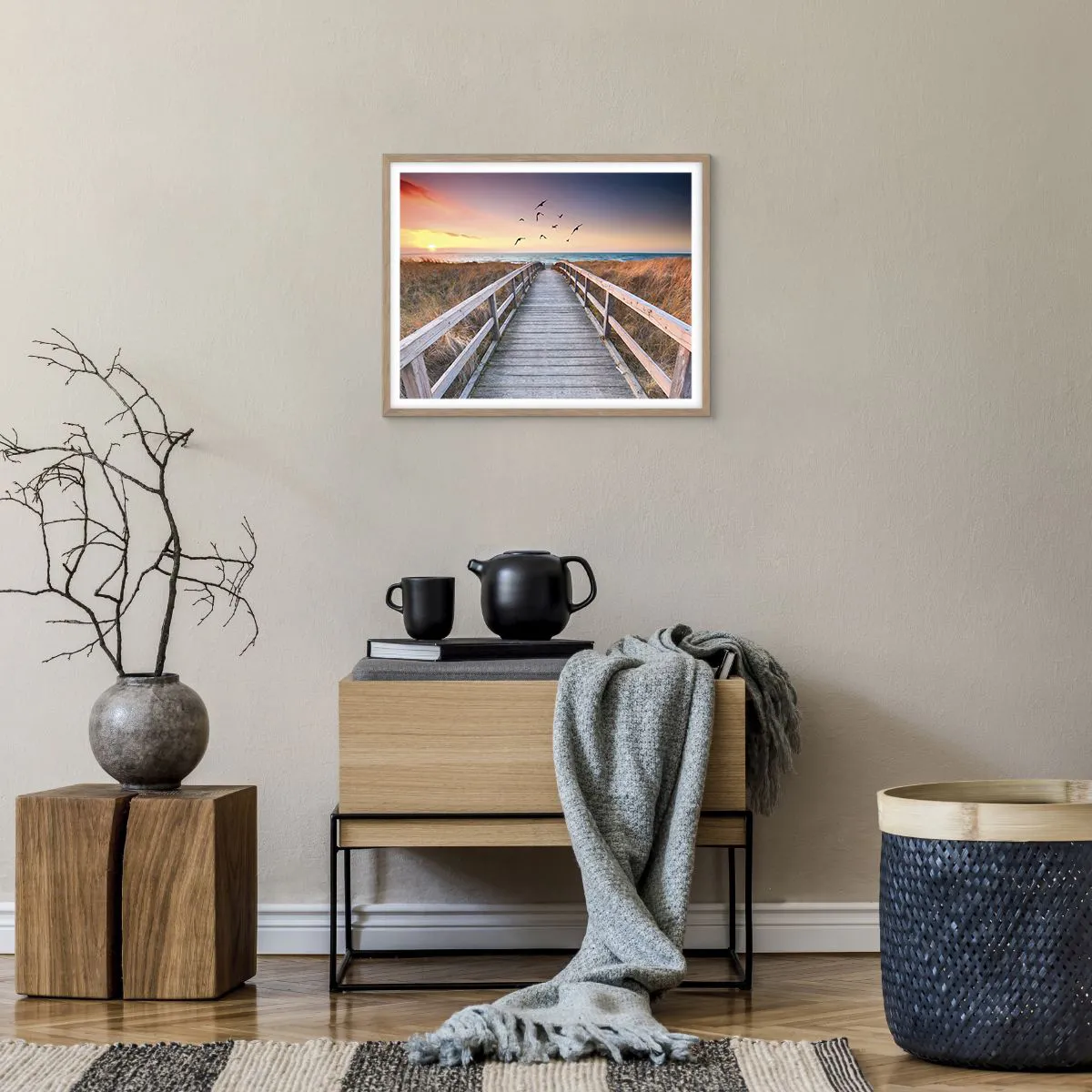 Affiche dans un chêne clair - Poster - Envol des espaces - 50x40 cm