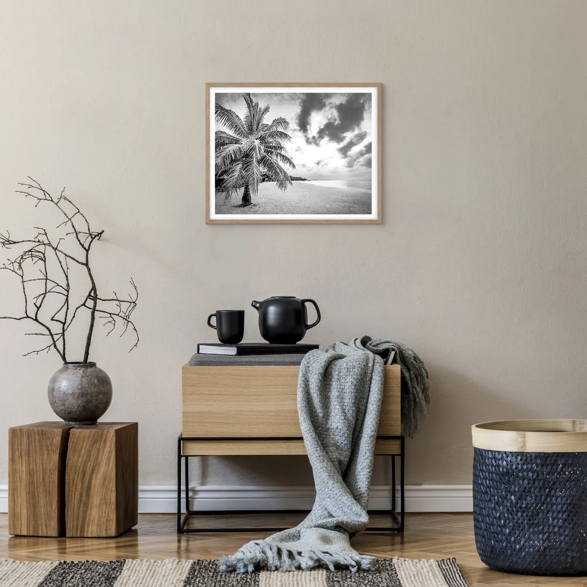 Affiche dans un chêne clair - Poster - Quand tu aspires à la solitude - 50x40 cm