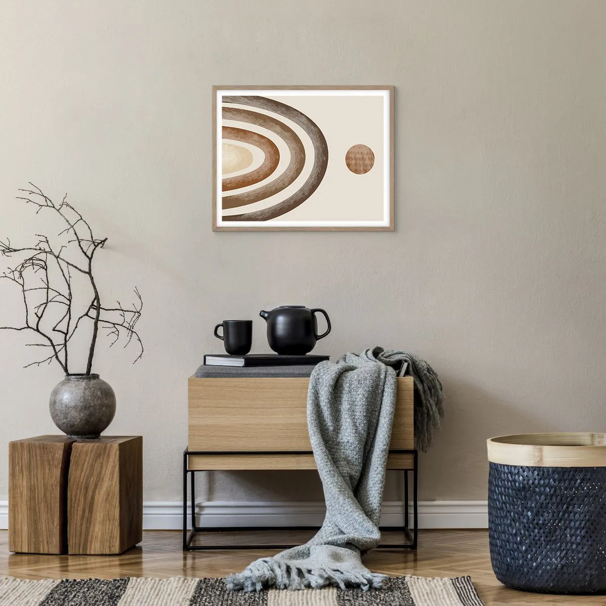 Poster in einem Rahmen aus heller Eiche - In einer weit entfernten Galaxie - 50x40 cm