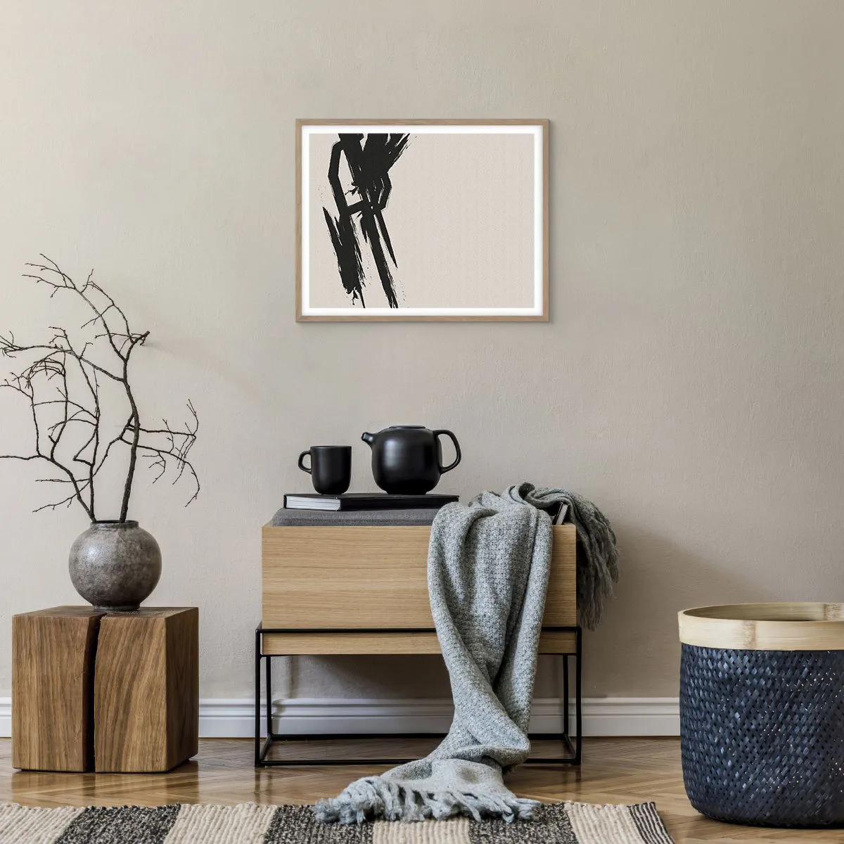 Plakát v rámu světlý dub - Nezastavitelná hybnost - 50x40 cm