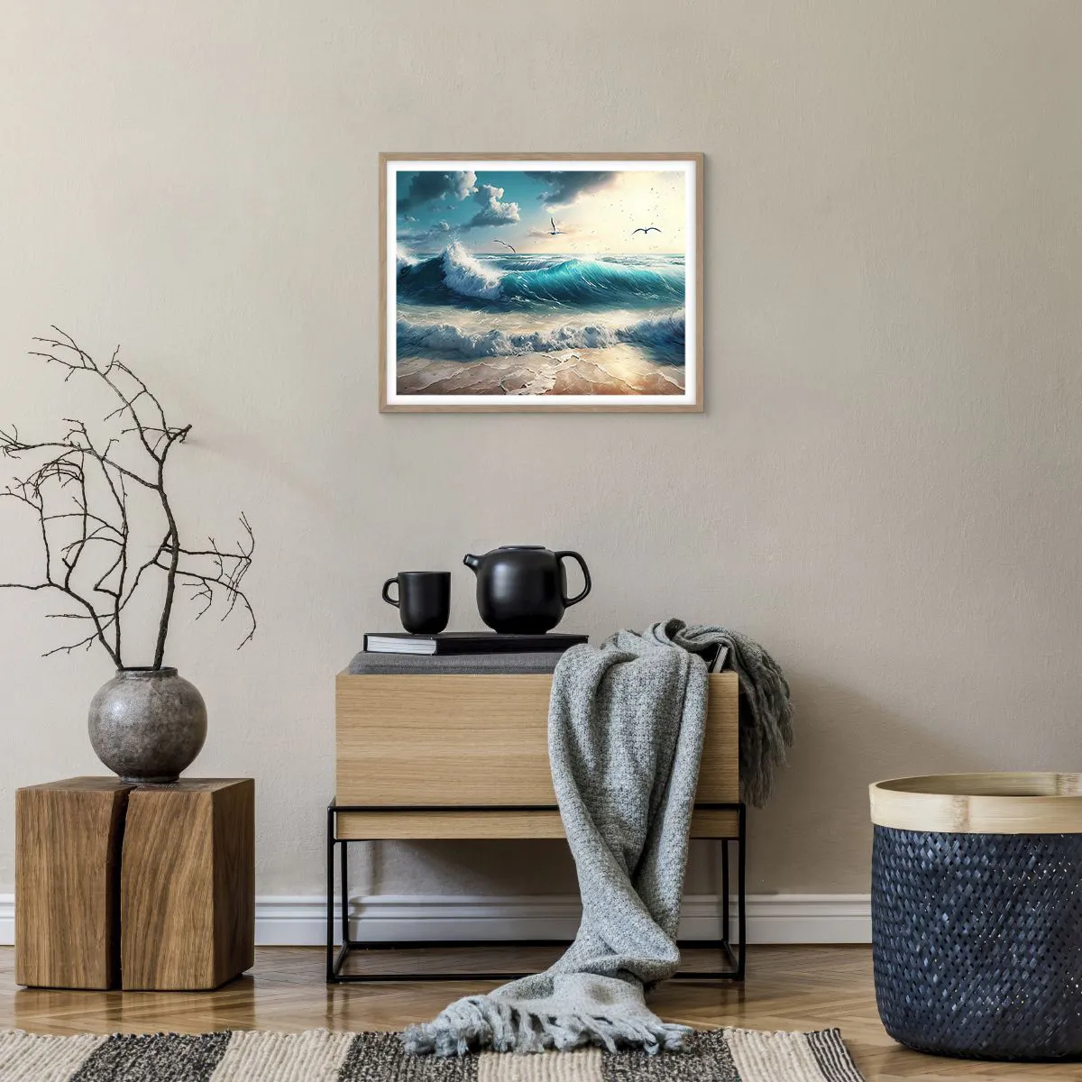 Poster in light oak frame - It Hums Especially for You - 50x40 cm