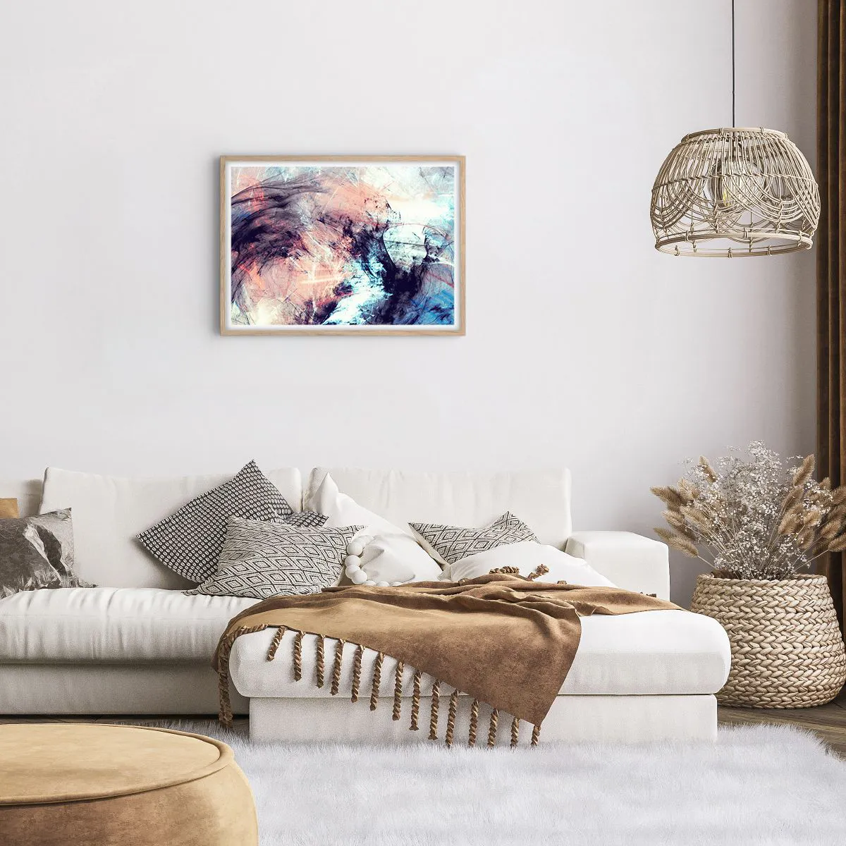 Poszter világos tölgy keretben - Érezd a szelet - 70x50 cm