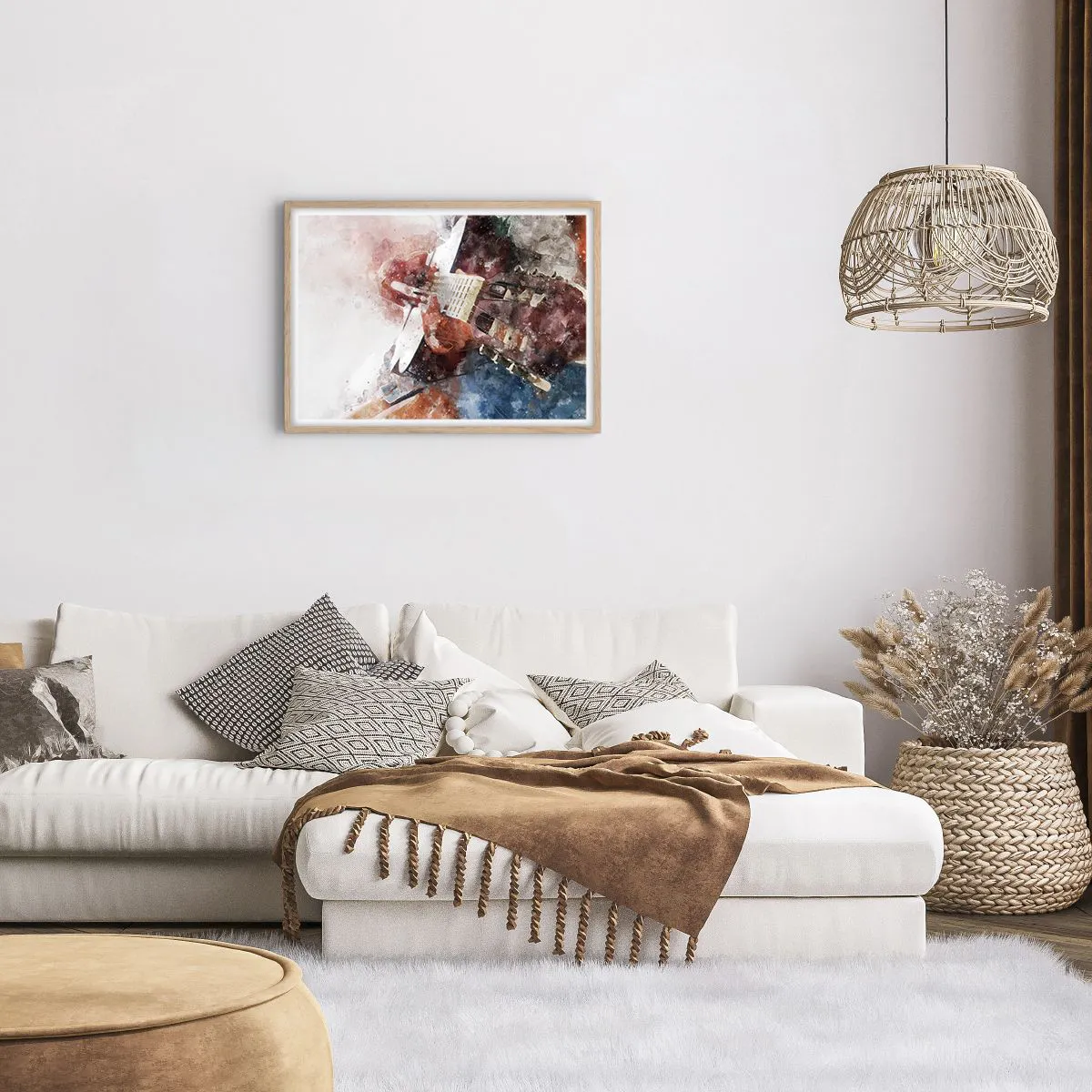 Poster in light oak frame - And What do You Think? - 70x50 cm