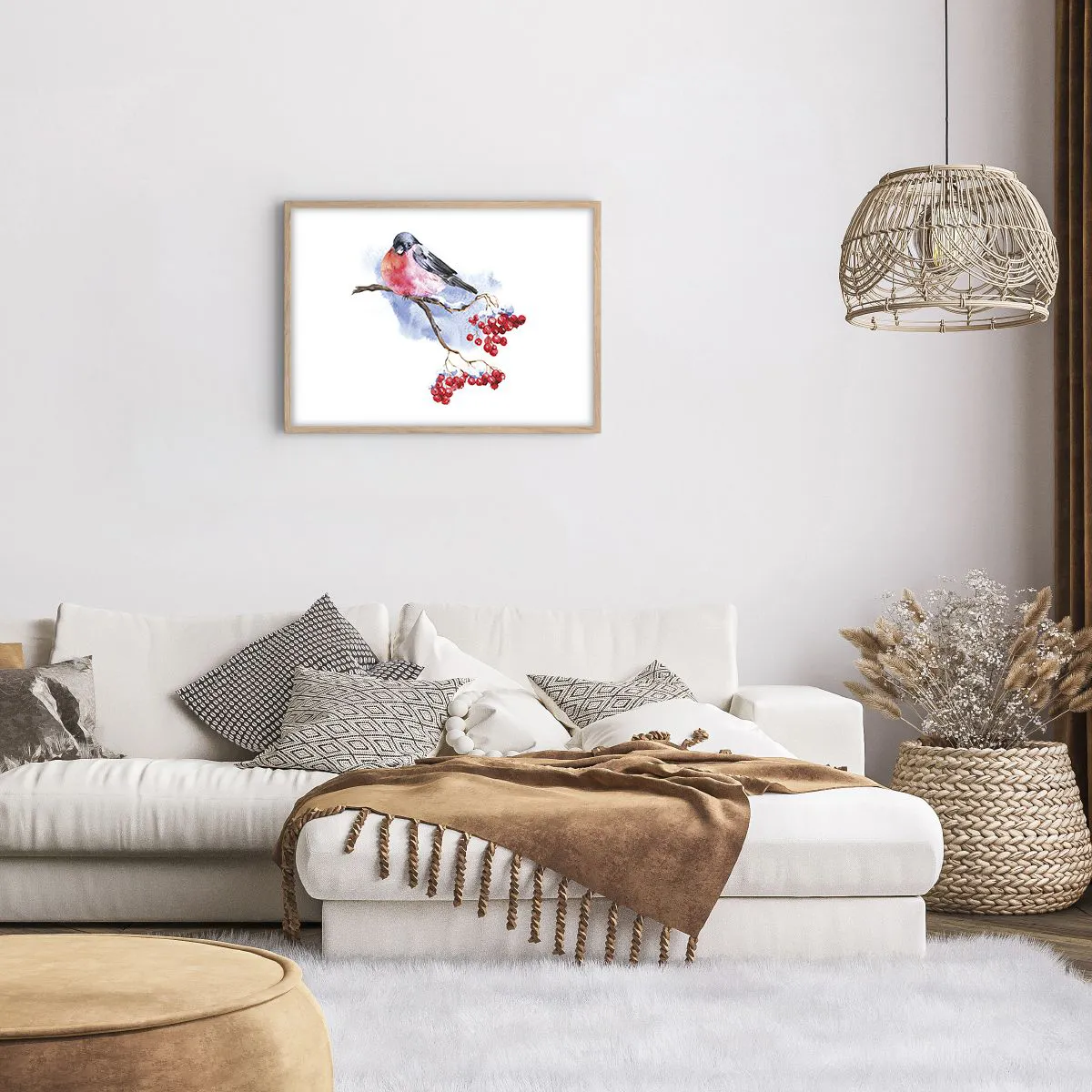 Poster in light oak frame - Winter in Colour - 70x50 cm