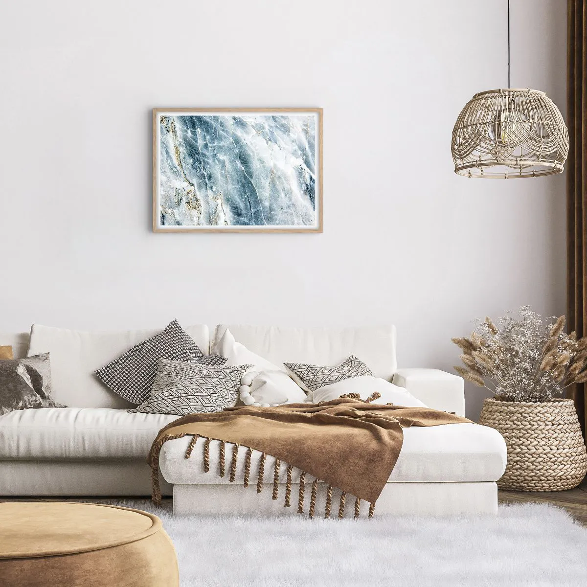 Affisch i ram av ljusek - Isvärld - 70x50 cm