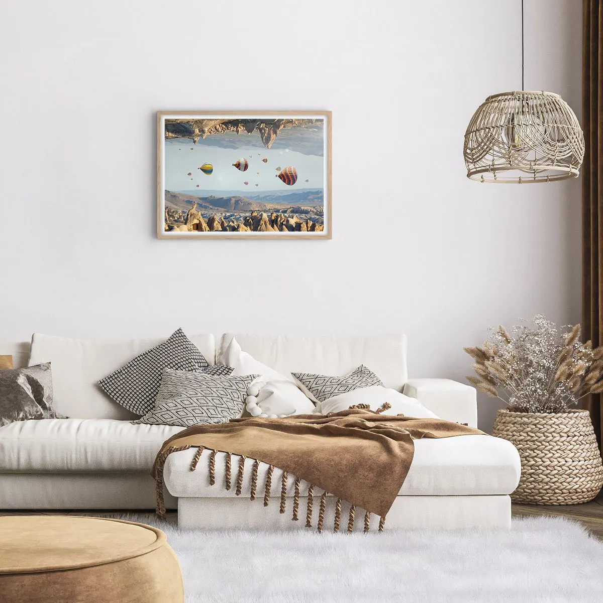 Plakat w ramie jasny dąb - Tu wszystko jest możliwe - 70x50 cm