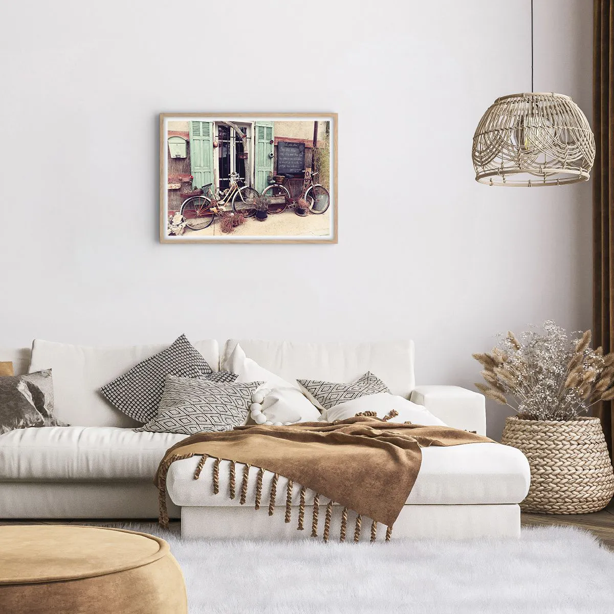 Plagát v ráme zo svetlého duba - Nech žije provincia - 70x50 cm