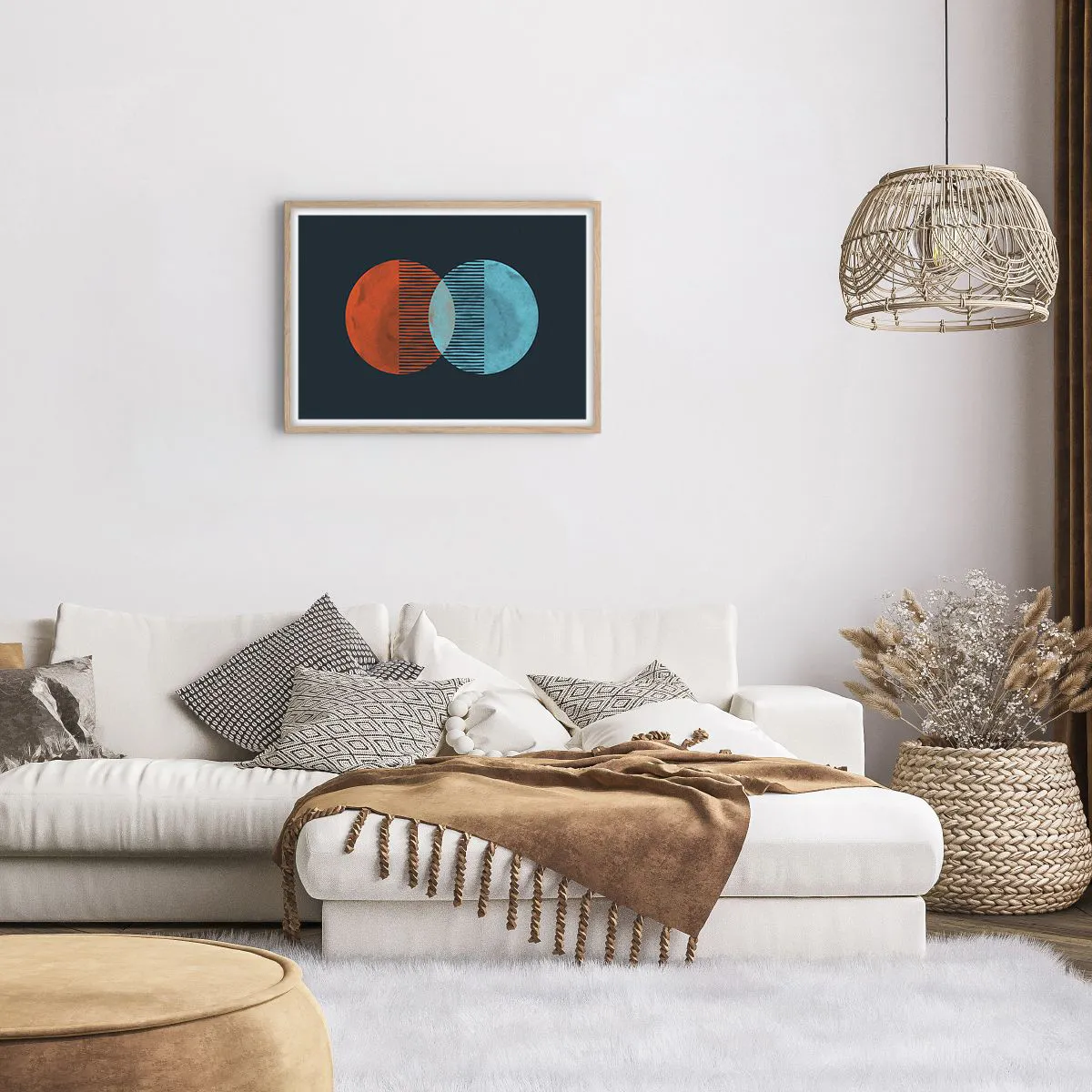 Poster in light oak frame - Astronomical Fantasy - 70x50 cm