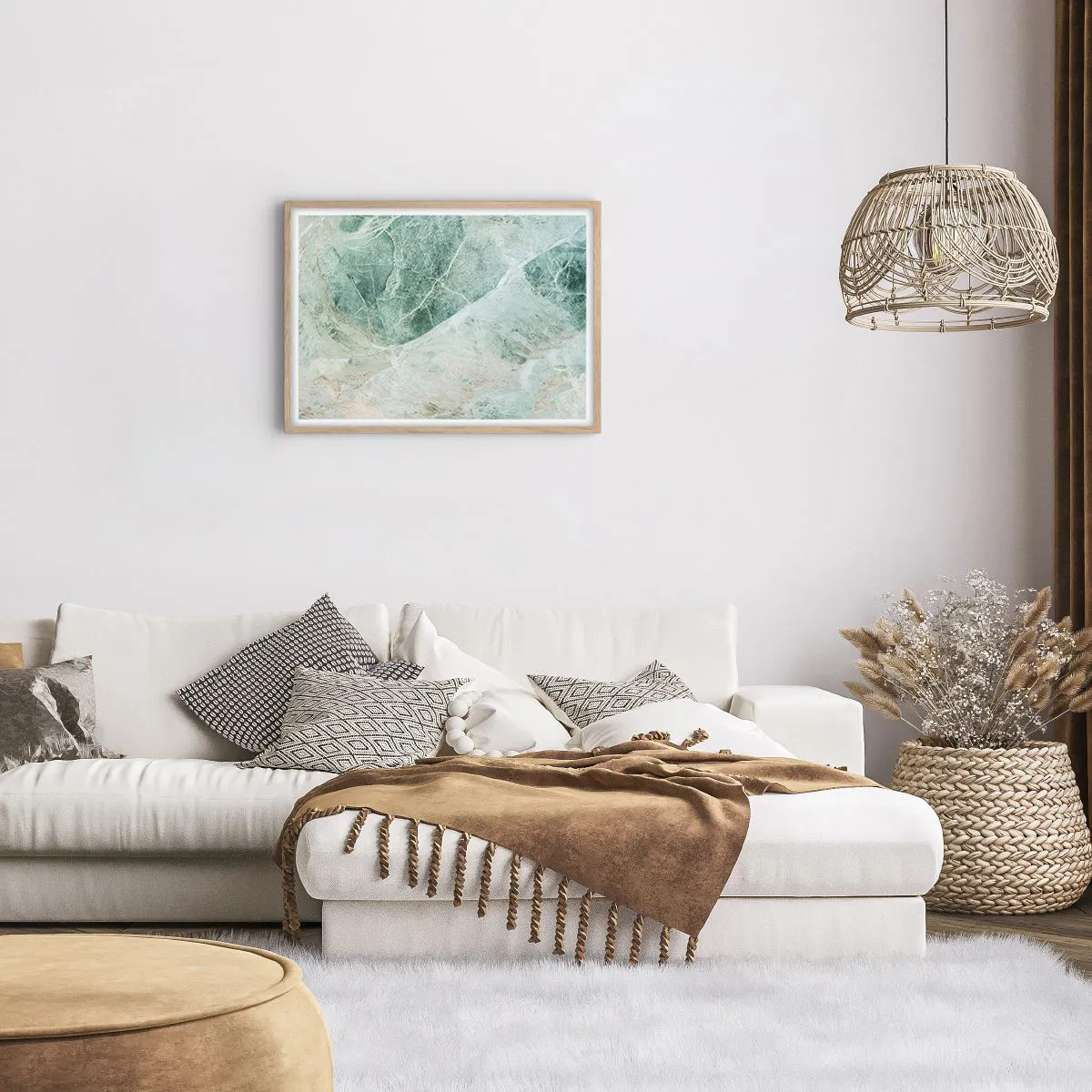 Pôster com moldura de carvalho claro - A nobre frieza da pedra - 70x50 cm