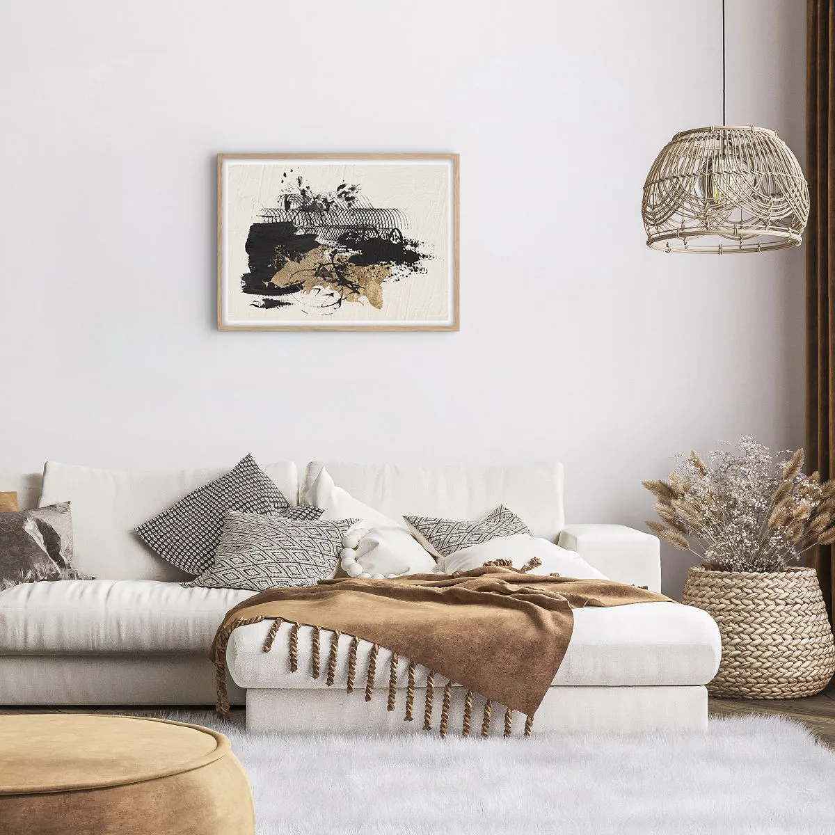 Affiche dans un chêne clair - Poster - Composer avec passion - 70x50 cm