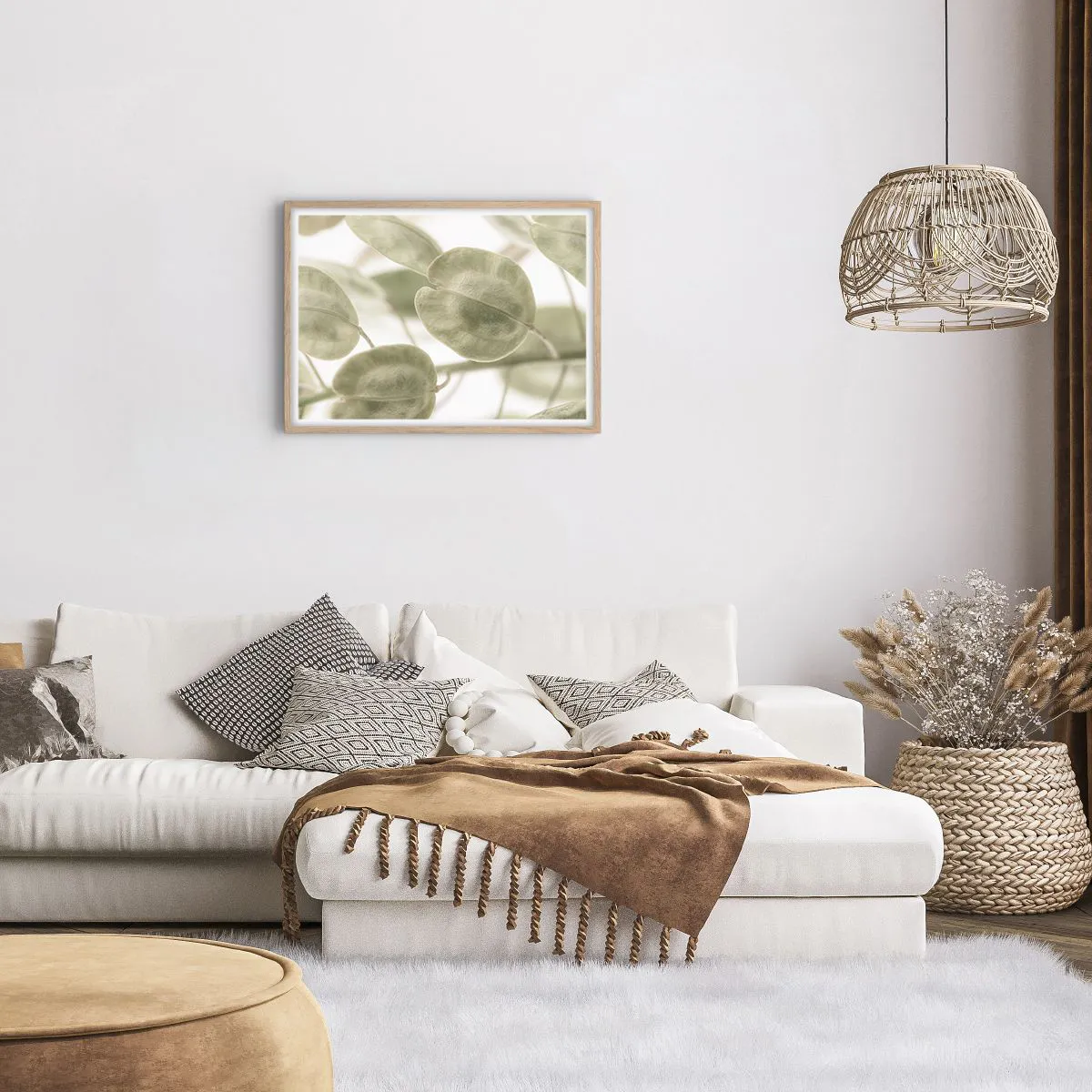 Plakát v rámu světlý dub - Na začátku bylo listí… - 70x50 cm