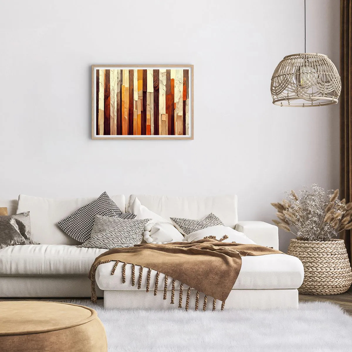 Pôster com moldura de carvalho claro - Hino das árvores da floresta - 70x50 cm