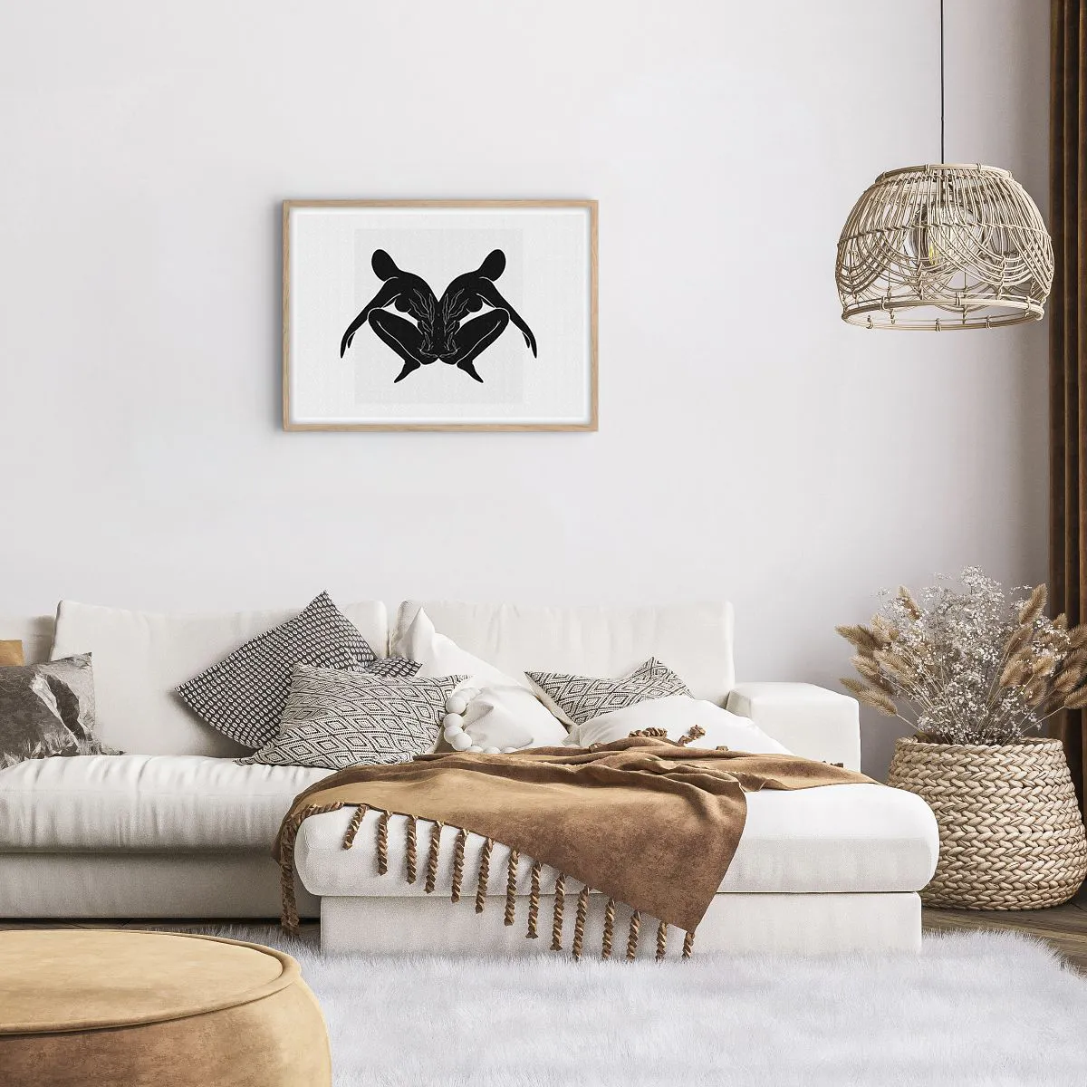 Pôster com moldura de carvalho claro - Uma alma comum - 70x50 cm