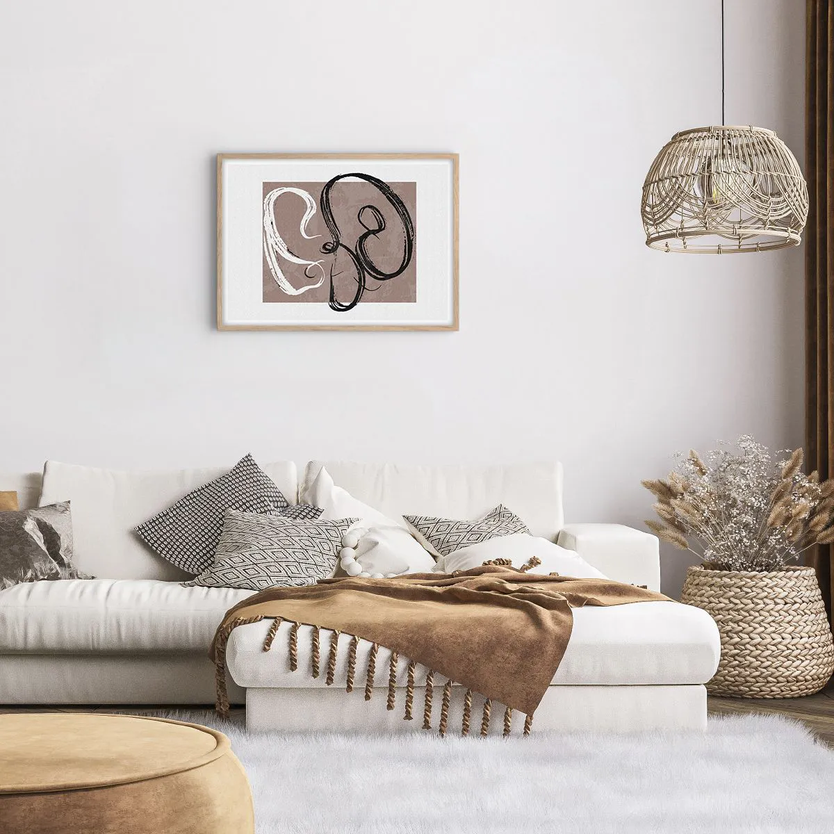 Affisch i ram av ljusek - Komposition - sökande efter fullständighet - 70x50 cm