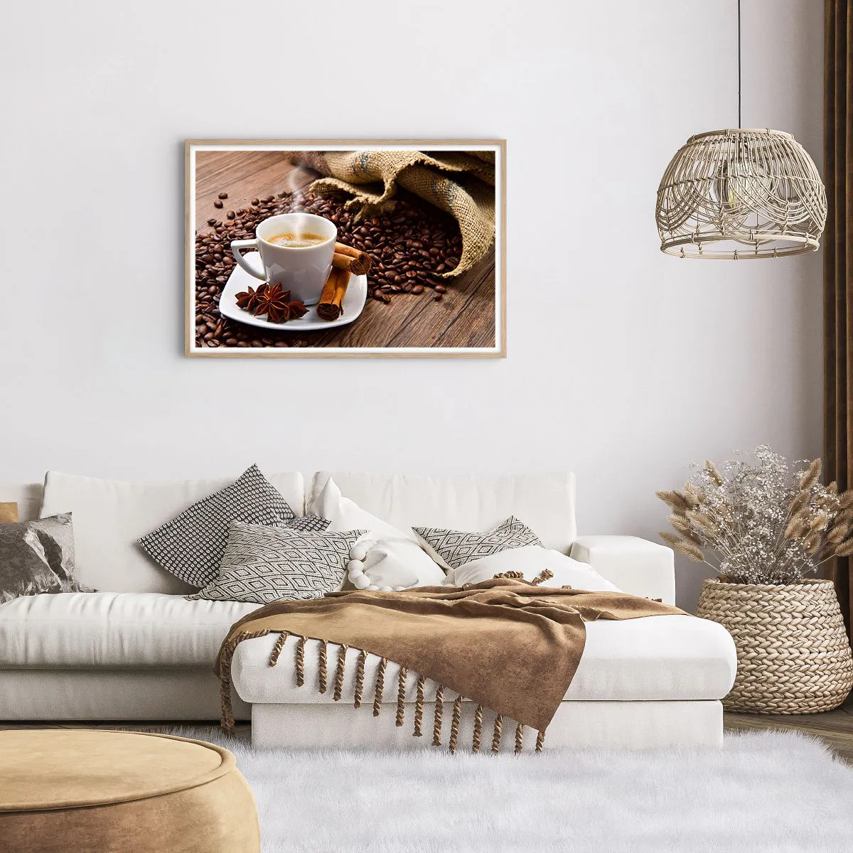 Poster in light oak frame - Spicy Flavour and Aroma - 91x61 cm