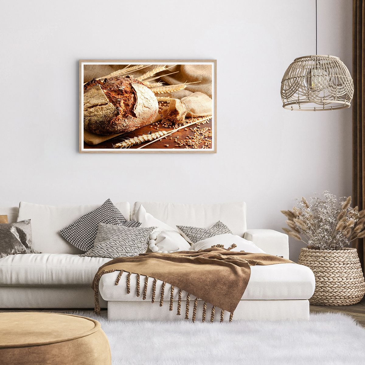 Affiche dans un chêne clair Pain, Affiche dans un chêne clair Grain De Blé, Affiche dans un chêne clair La Gastronomie, Affiche dans un chêne clair Céréale, Affiche dans un chêne clair Pain