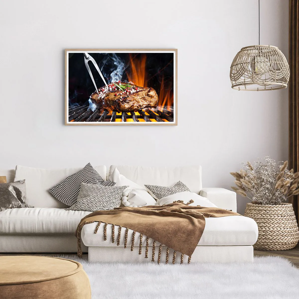 Poszter világos tölgy keretben - Lédús és illatos - 91x61 cm