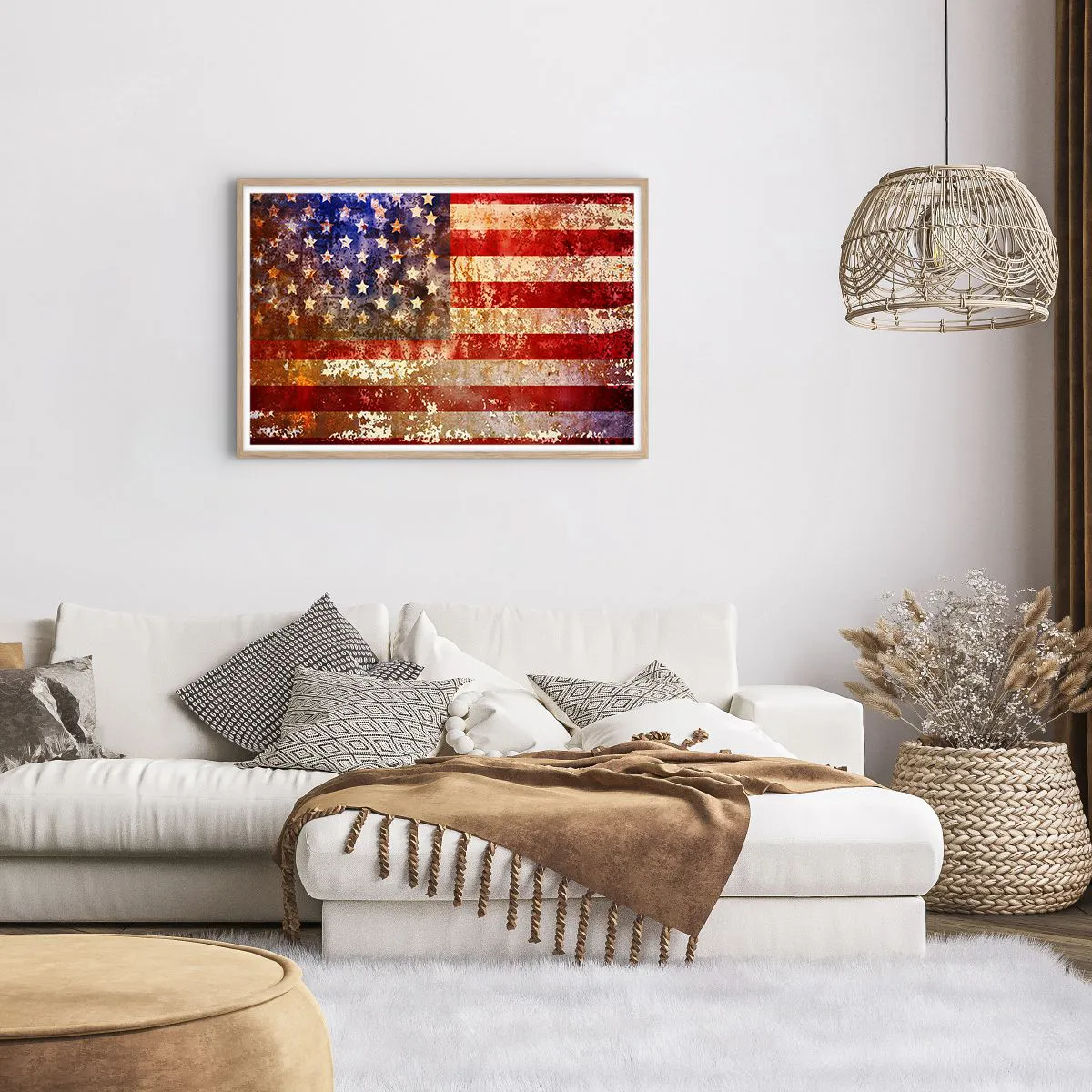 Poster in einem Rahmen aus heller Eiche - Ruhm verblasst nicht - 91x61 cm