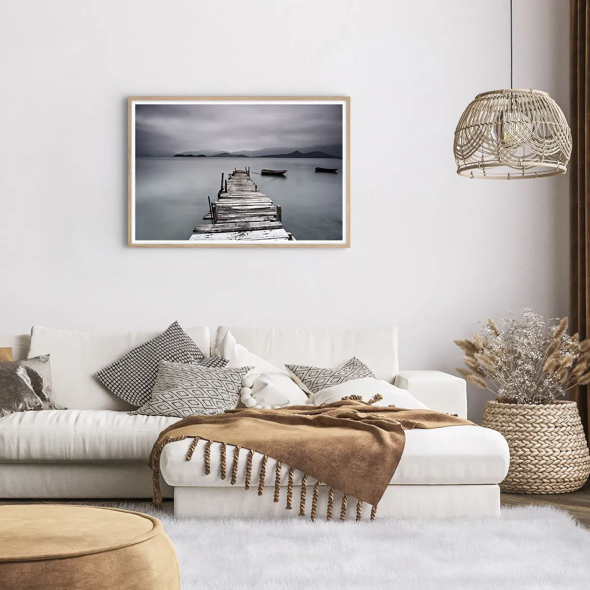 Affiche dans un chêne clair - Poster - Tu peux partir demain - 91x61 cm