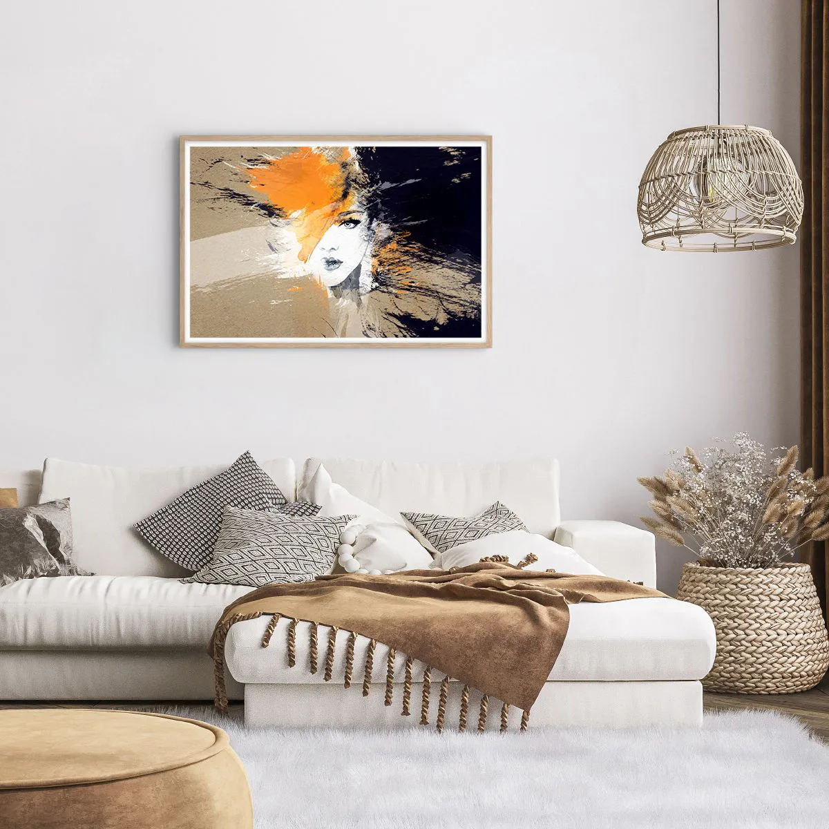 Een poster in een licht eiken lijst - En er is licht - 91x61 cm