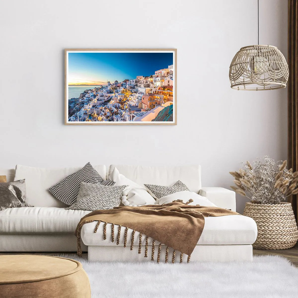 Affiche dans un chêne clair - Poster - L'essence de la grecque - 91x61 cm