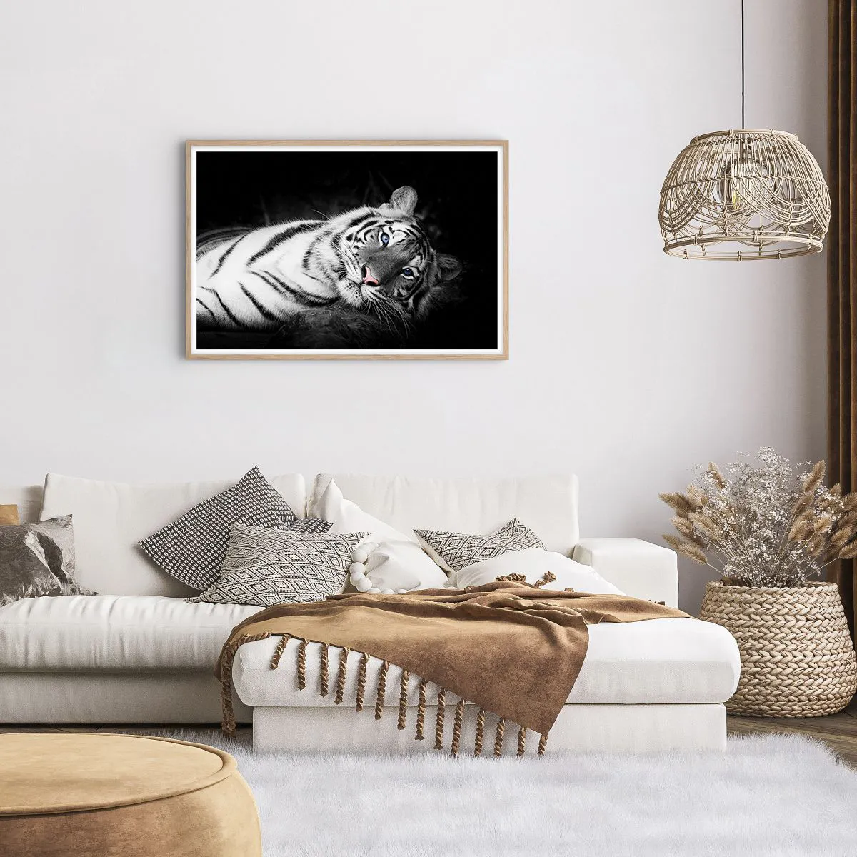 Een poster in een licht eiken lijst - Wildheid en vrede - 91x61 cm