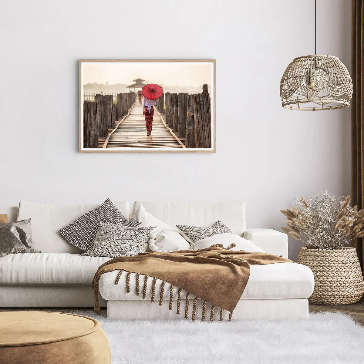 Affisch i ram av ljusek - På den gamla bron - 91x61 cm