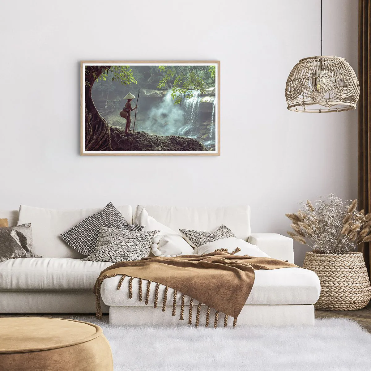 Poszter világos tölgy keretben - Barátságban a természettel - 91x61 cm