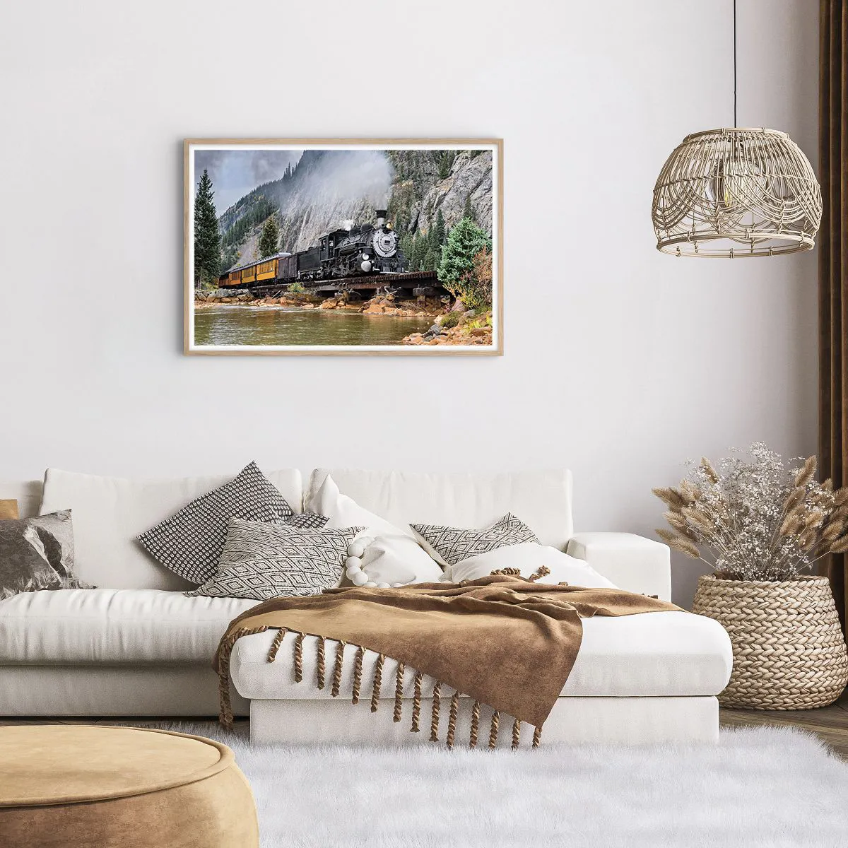 Affisch i ram av ljusek - Vart ska du? Vart? - 91x61 cm