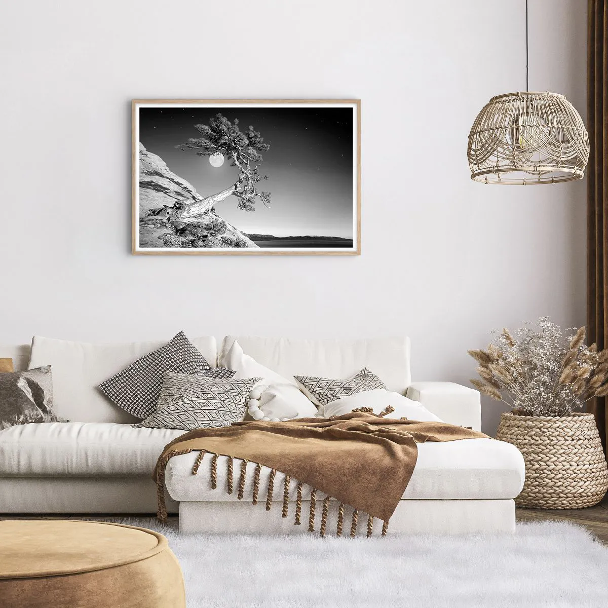 Plakat i ramme af lyst egetræ - Den sejrrige kriger - 91x61 cm