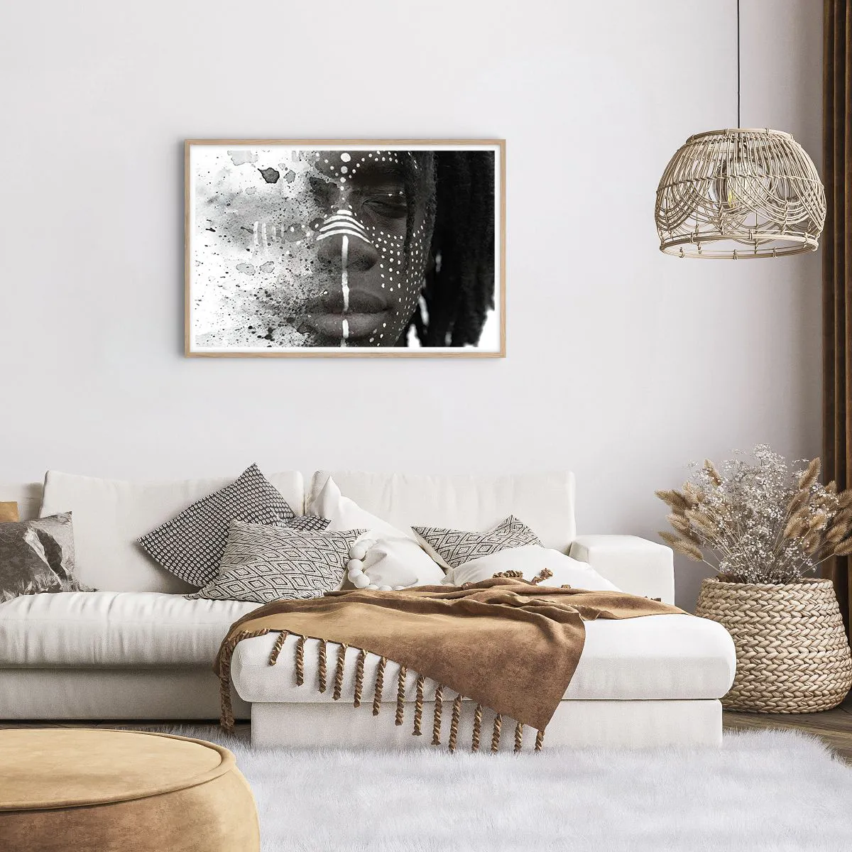 Plakát v rámu světlý dub - Objev původního ducha - 91x61 cm