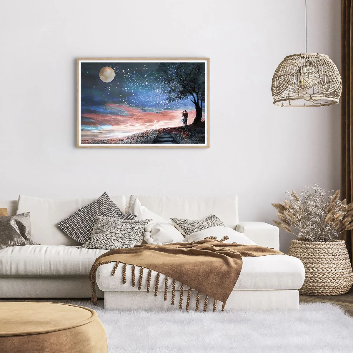 Plakat i ramme af lyst egetræ - En stjernepræstation - 91x61 cm