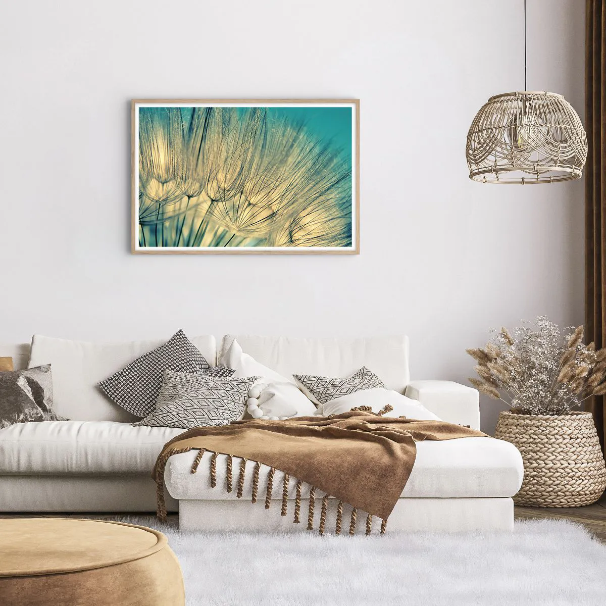 Poster în ramă de stejar deschis - Așteptând vântul - 91x61 cm