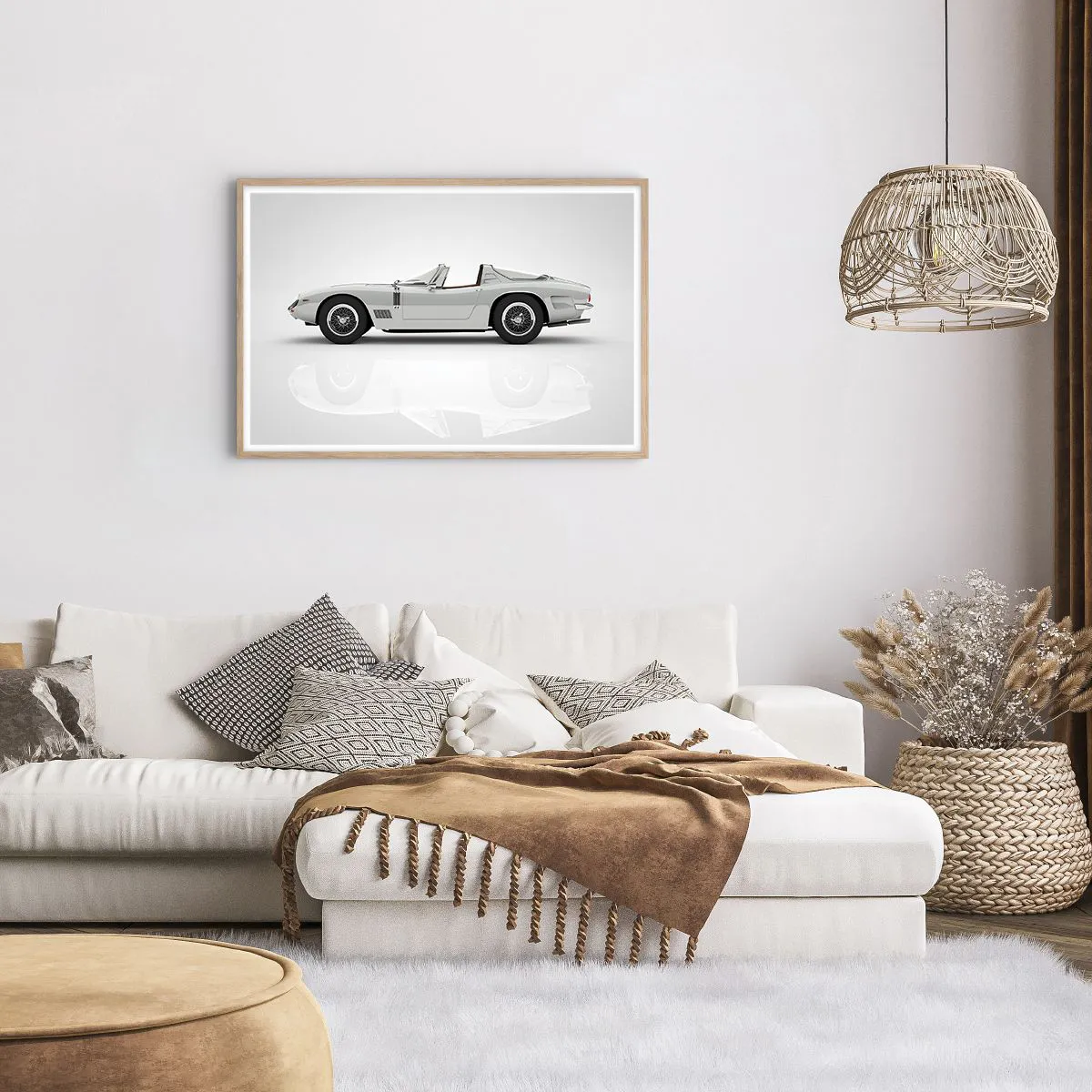 Poster în ramă de stejar deschis - Promisiunea distracției - 91x61 cm