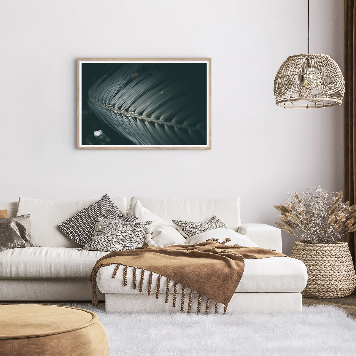 Poster in cornice rovere chiaro Palma Da Cocco, Poster in cornice rovere chiaro Foglie Di Palma, Poster in cornice rovere chiaro Giungla, Poster in cornice rovere chiaro Natura, Poster in cornice rovere chiaro Botanica