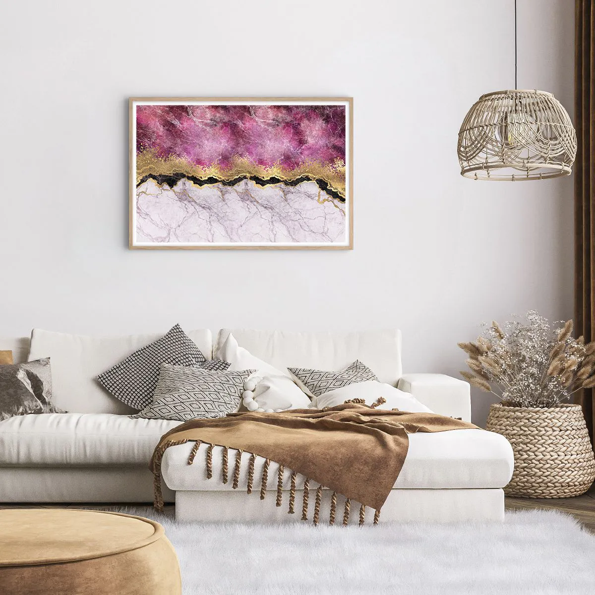 Affiche dans un chêne clair - Poster - À la frontière - 91x61 cm