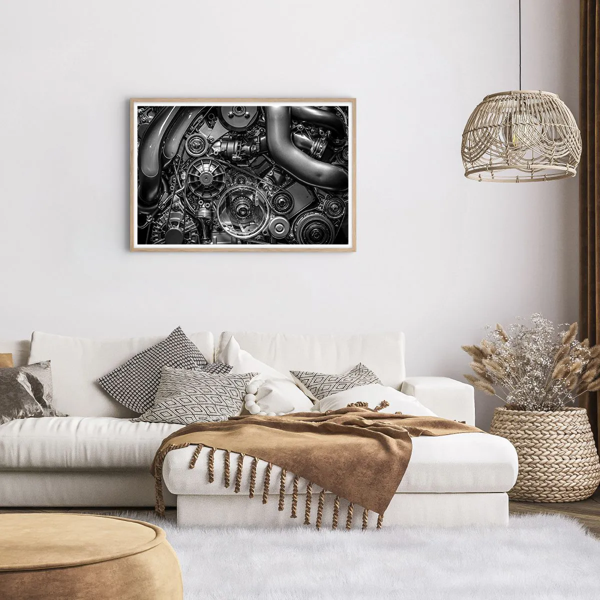 Affisch i ram av ljusek - Mekanikens poesi - 91x61 cm