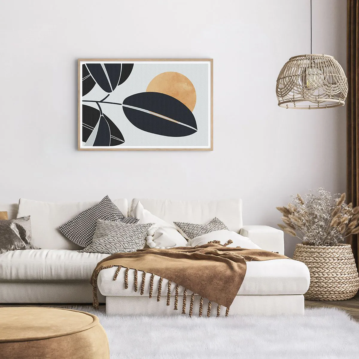 Pôster com moldura de carvalho claro - Um dia quente de verão - 91x61 cm